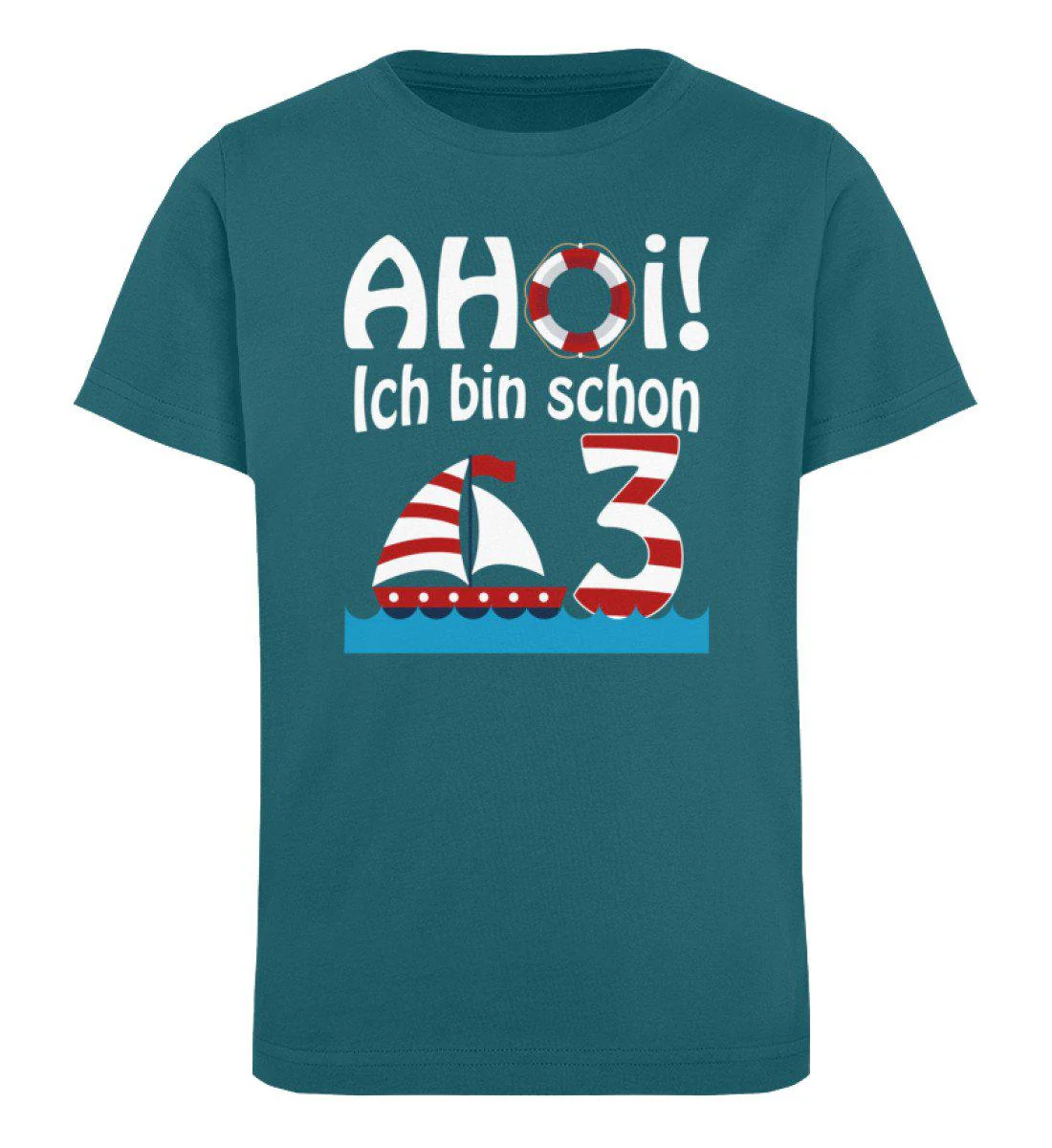 Ahoi ich bin schon 3 · Kinder Premium Bio T-Shirt - Image 3
