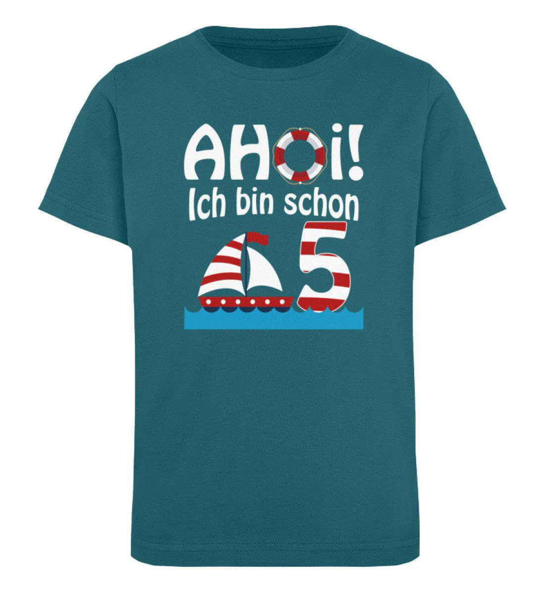 Ahoi ich bin schon 5 · Kinder Premium Bio T-Shirt - Image 3