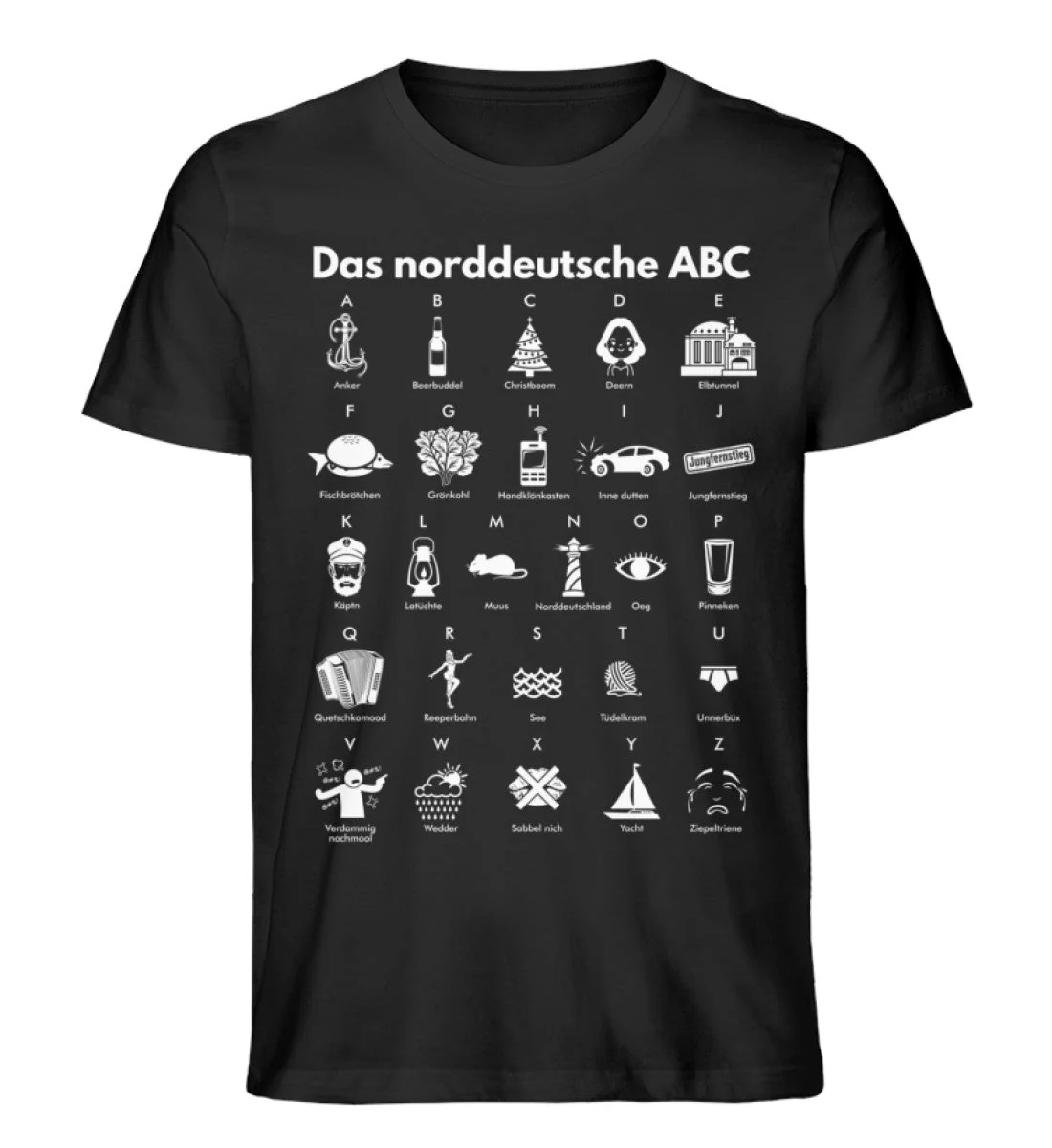 Das norddeutsche ABC · Herren Premium Bio T-Shirt