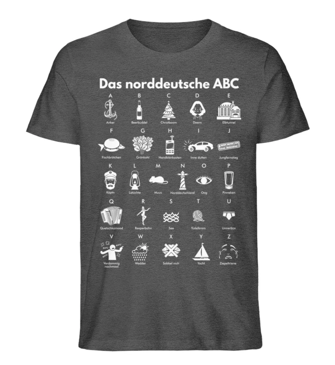 Das norddeutsche ABC · Herren Premium Bio T-Shirt - Image 3