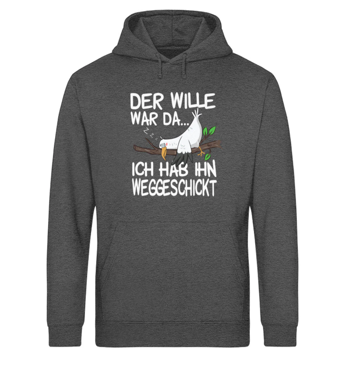 Der Wille war da weggeschickt · Unisex Bio Hoodie - Image 4