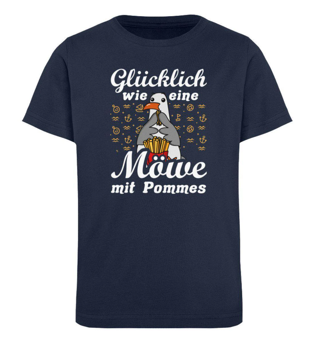 Glücklich Möwe Pommes · Kinder Premium Bio T-Shirt - Image 3