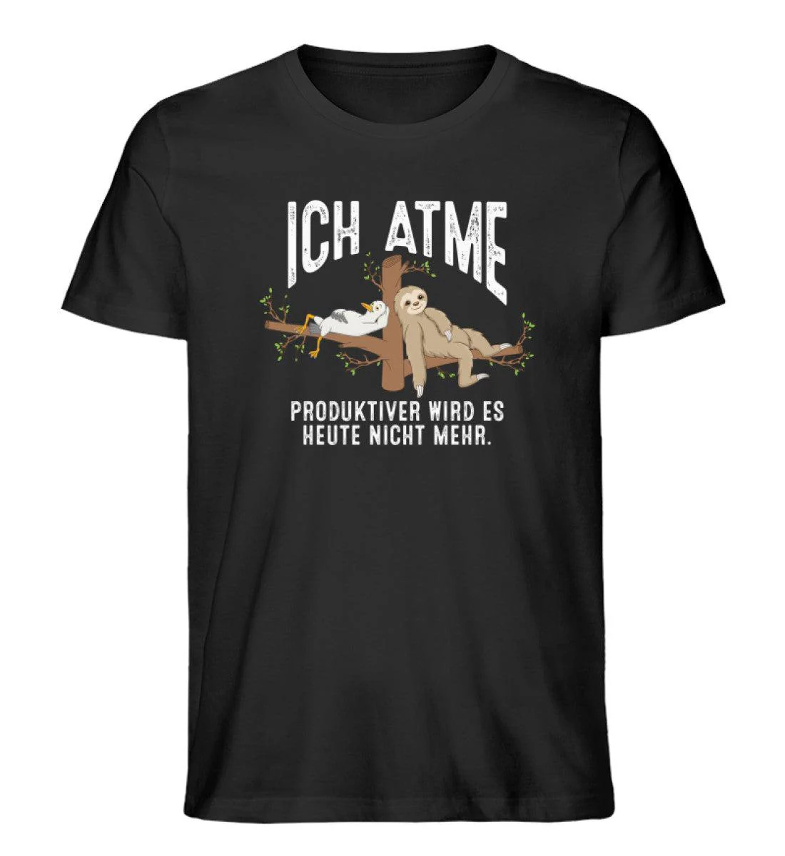 Ich atme Möwe Faultier · Herren Premium Bio T-Shirt