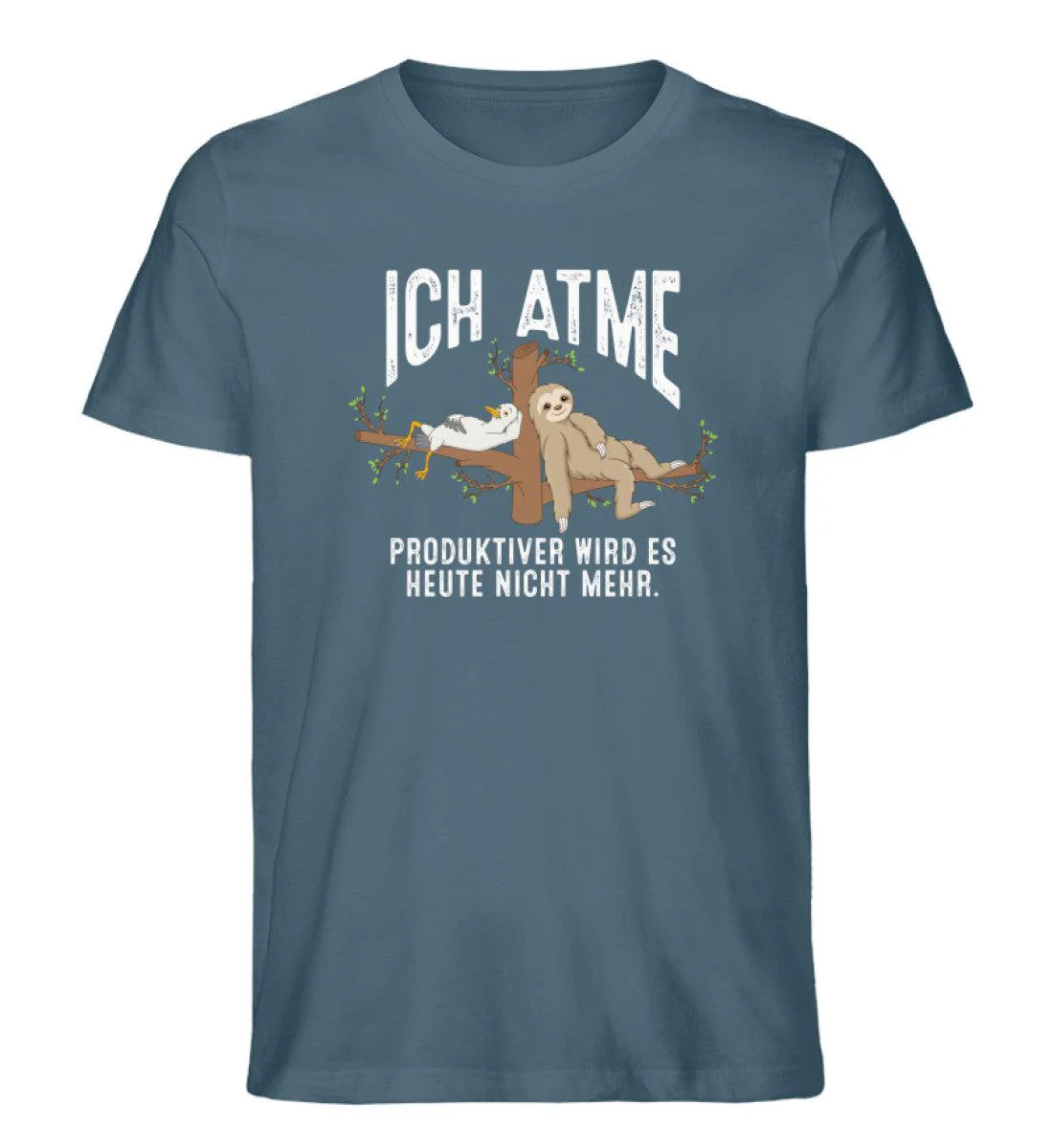 Ich atme Möwe Faultier · Herren Premium Bio T-Shirt - Image 2