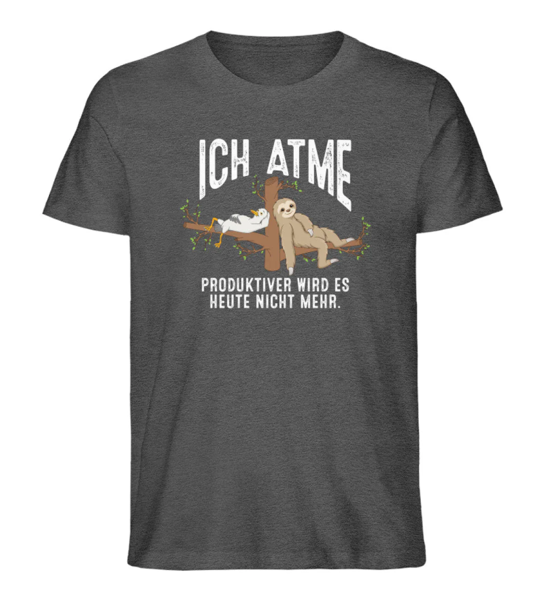 Ich atme Möwe Faultier · Herren Premium Bio T-Shirt - Image 3
