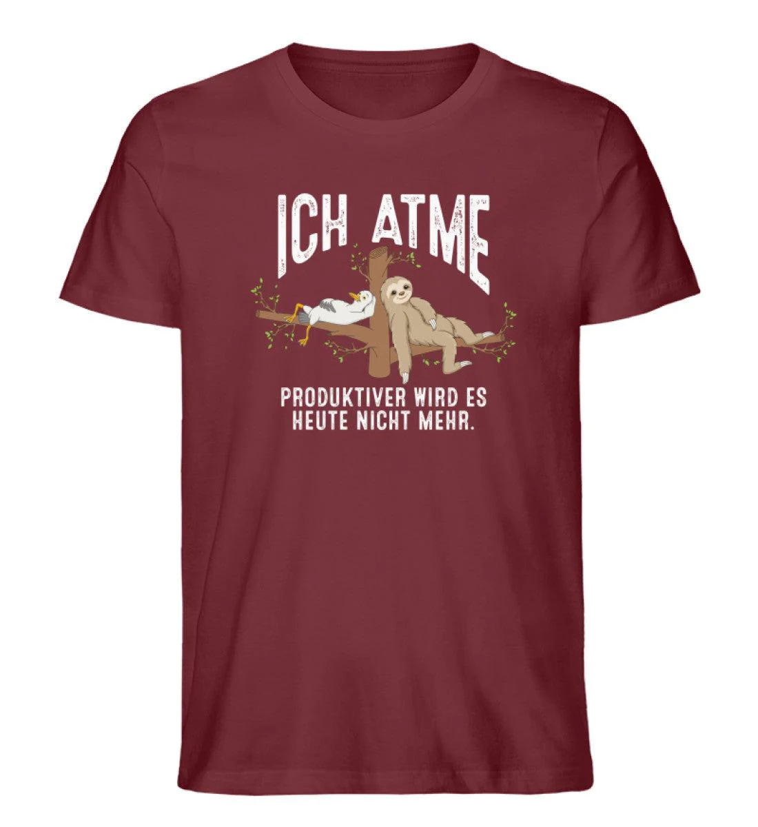Ich atme Möwe Faultier · Herren Premium Bio T-Shirt - Image 4