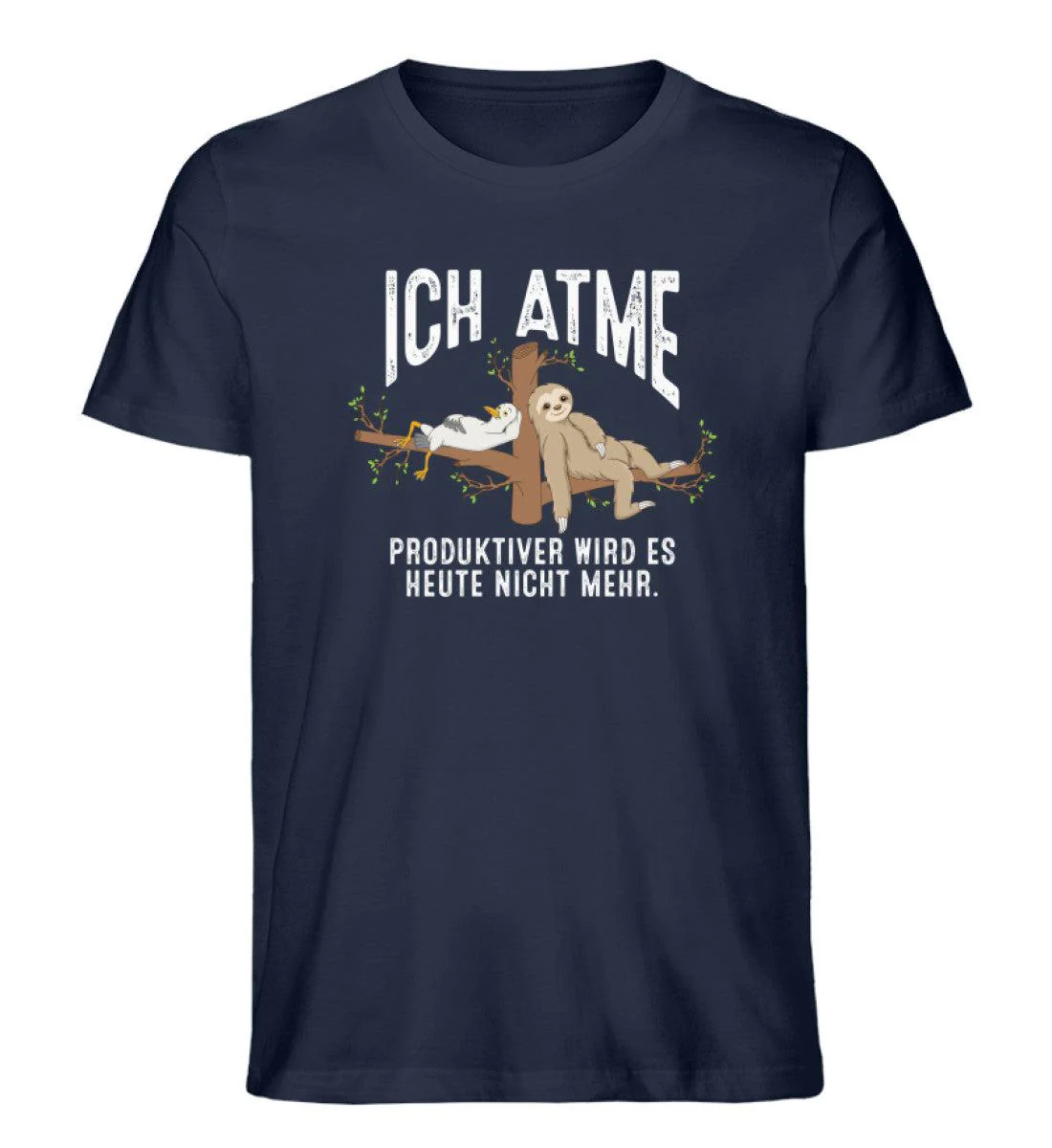 Ich atme Möwe Faultier · Herren Premium Bio T-Shirt - Image 5