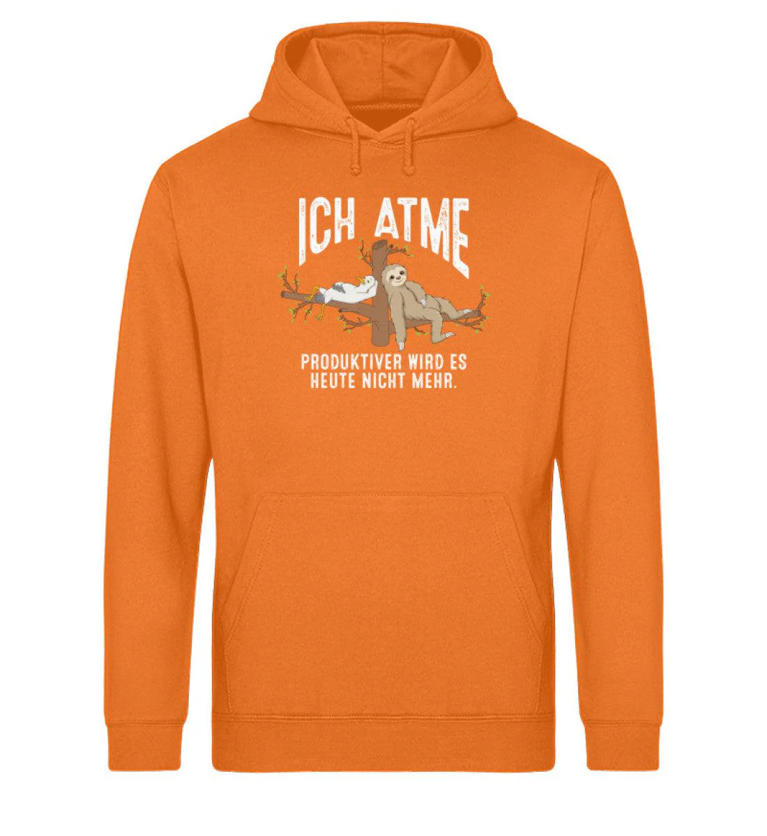 Ich atme Möwe Faultier · Unisex Bio Hoodie - Image 4