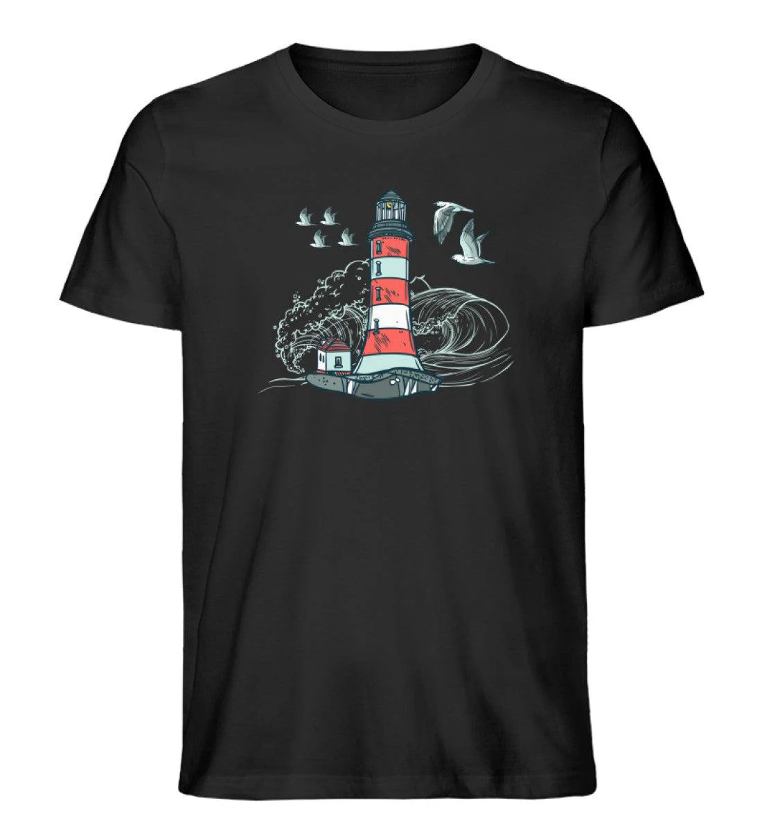 Leuchtturm im Sturm · Herren Premium Bio T-Shirt