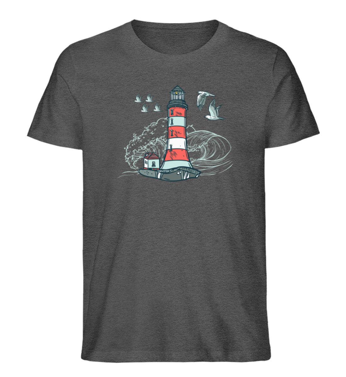 Leuchtturm im Sturm · Herren Premium Bio T-Shirt - Image 3