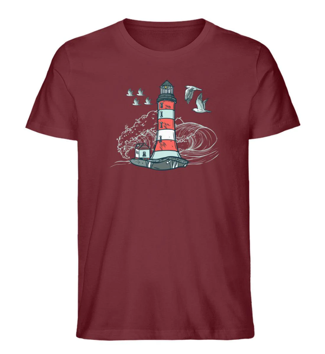 Leuchtturm im Sturm · Herren Premium Bio T-Shirt - Image 4