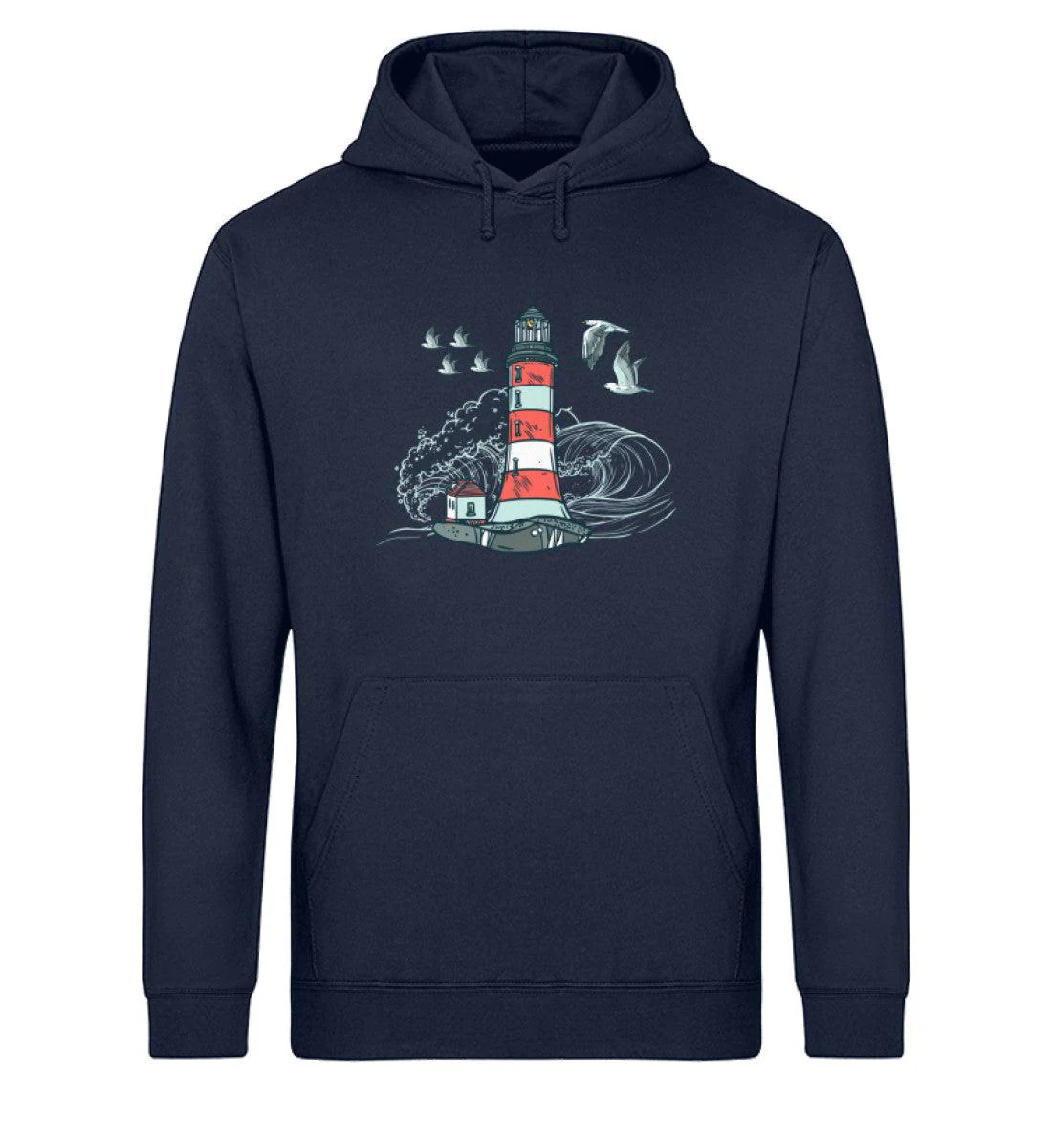 Leuchtturm im Sturm · Unisex Bio Hoodie - Image 3
