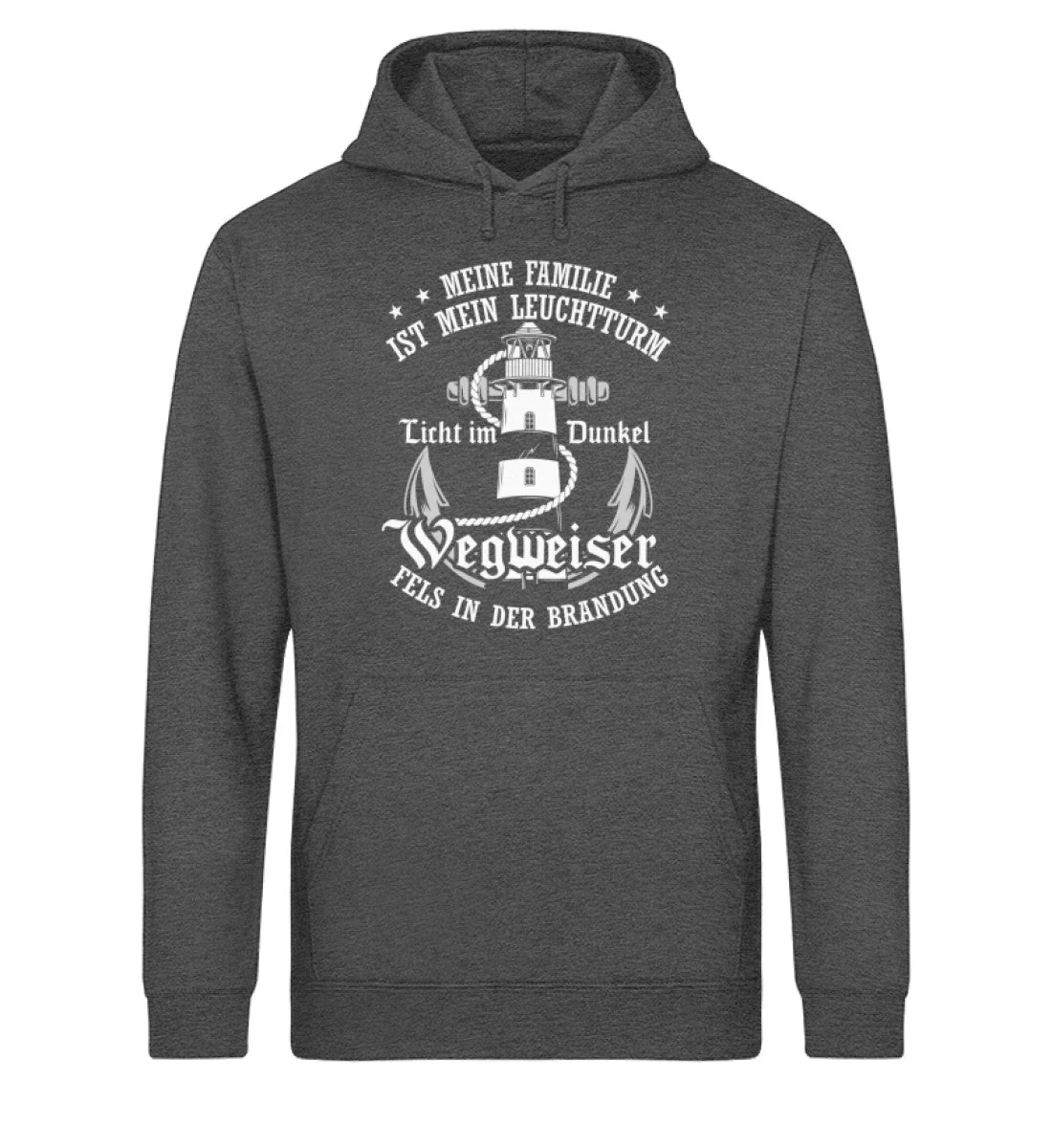 Meine Familie ist mein Leuchtturm · Unisex Bio Hoodie - Image 4