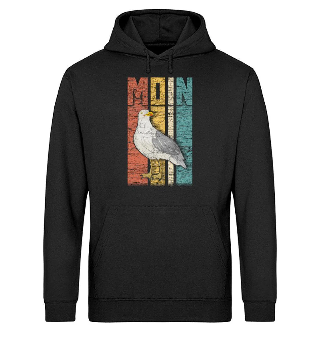 Moin Möwe Retro · Unisex Bio Hoodie