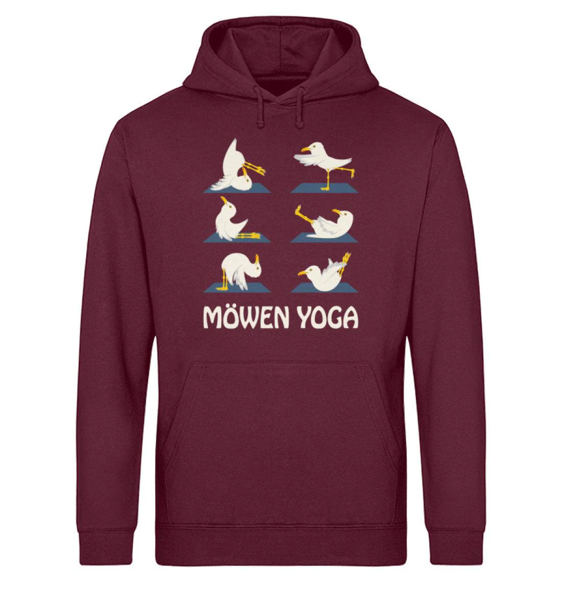 Möwen Yoga 2 · Unisex Bio Hoodie - Image 2