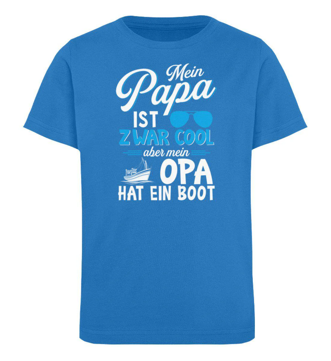 Papa cool Opa hat Boot · Kinder Premium Bio T-Shirt - Image 4