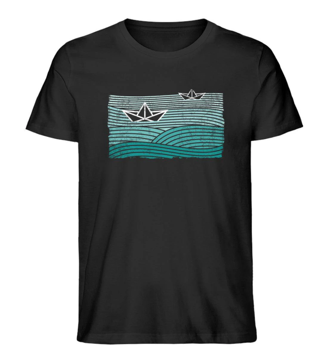 Papierboot Wellen · Herren Premium Bio T-Shirt