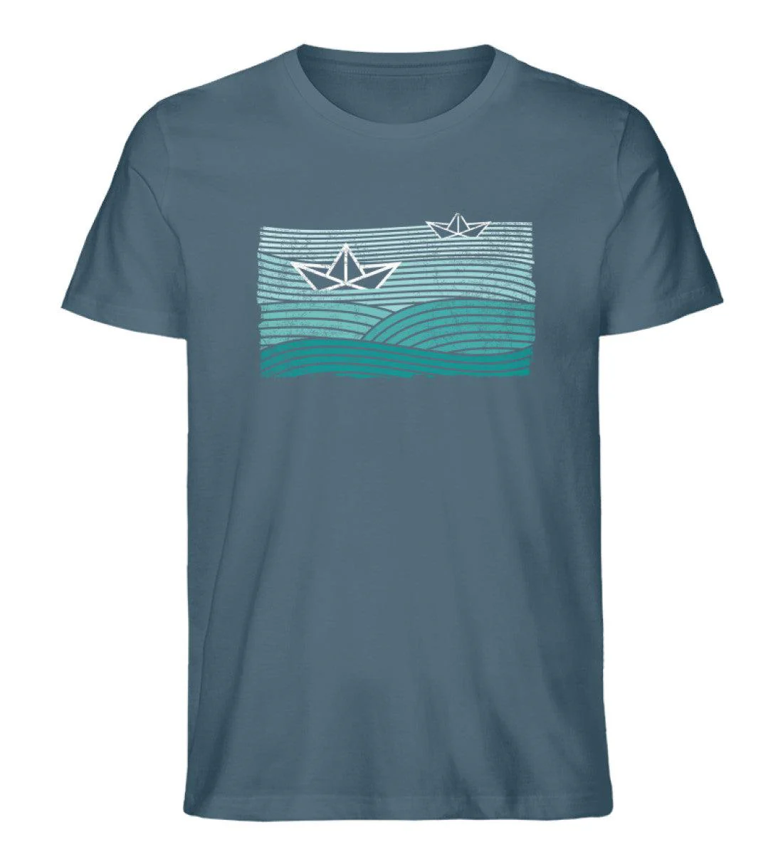 Papierboot Wellen · Herren Premium Bio T-Shirt - Image 2
