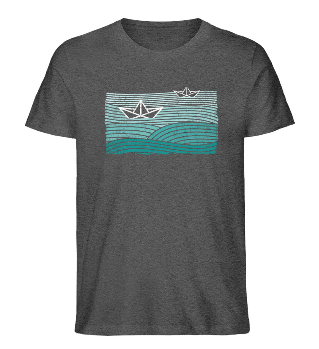 Papierboot Wellen · Herren Premium Bio T-Shirt - Image 3