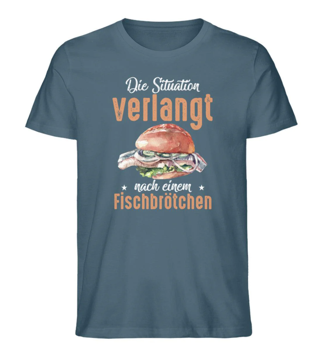 Situation verlangt Fischbrötchen · Herren Premium Bio T-Shirt - Image 2